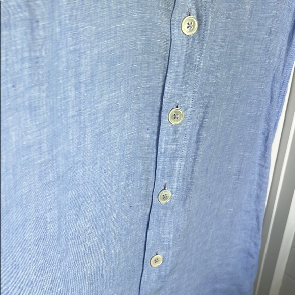J. Crew Sky Blue Linen Shirt Dress - Picture 6 of 6